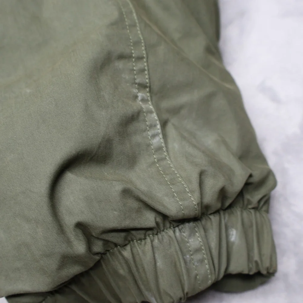 LL Bean Down Jacket Men Large Tall‎ Green Insulated Full zip Heavy Chore Coat